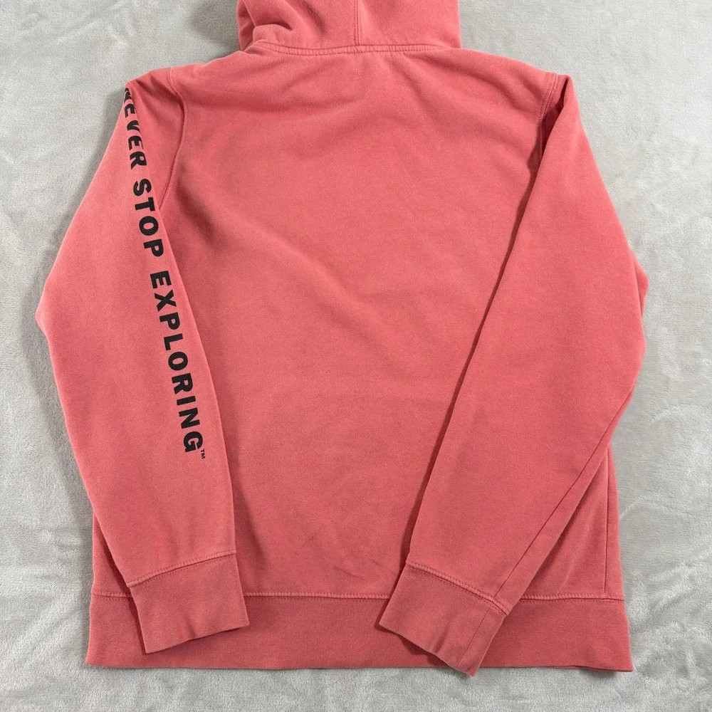 The North Face Mens Pink Space Patch Never Stop Exploring Hoodie Medium
